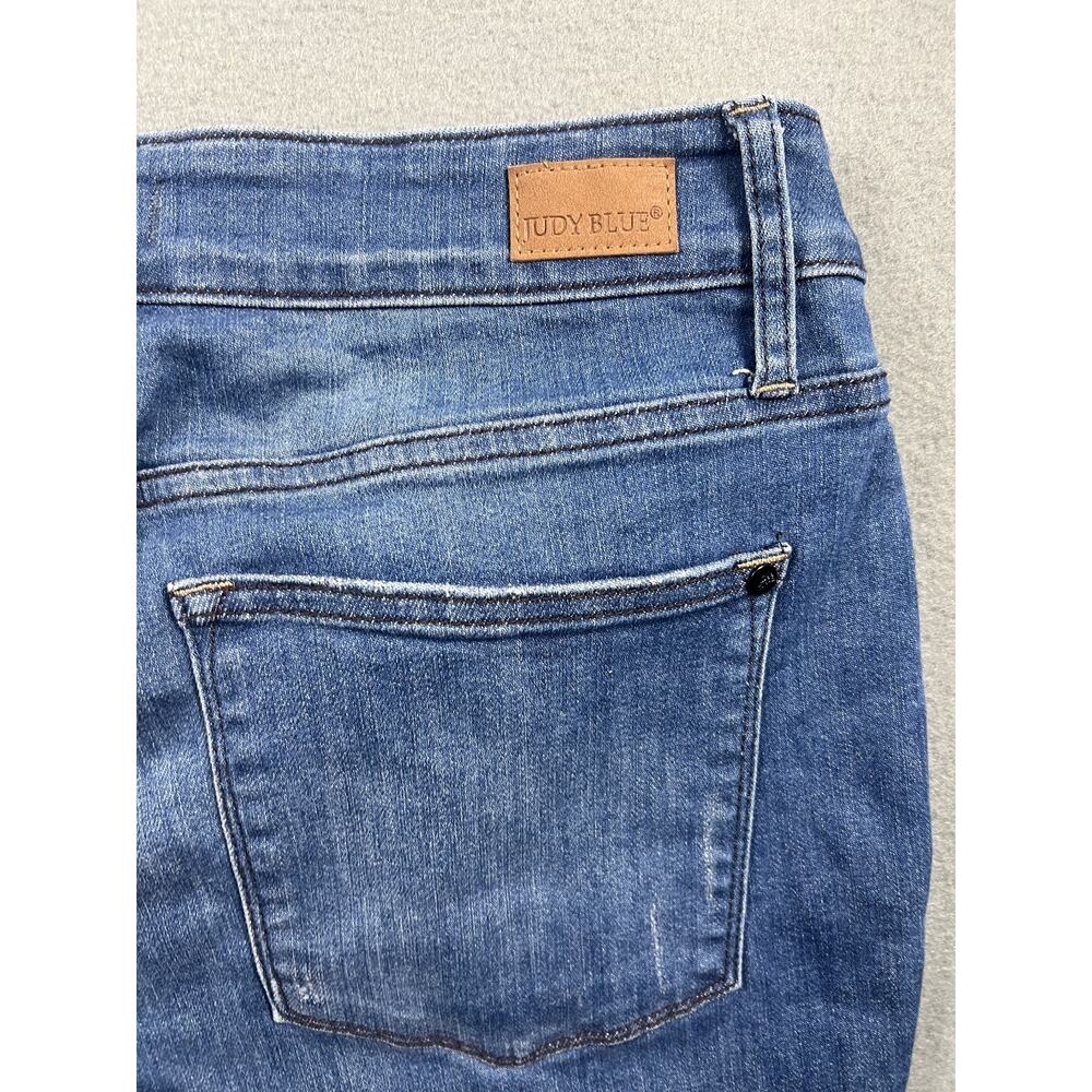 Judy Blue Women 16W Ripped Boyfriend High Rise Denim Jeans - Picture 3 of 8